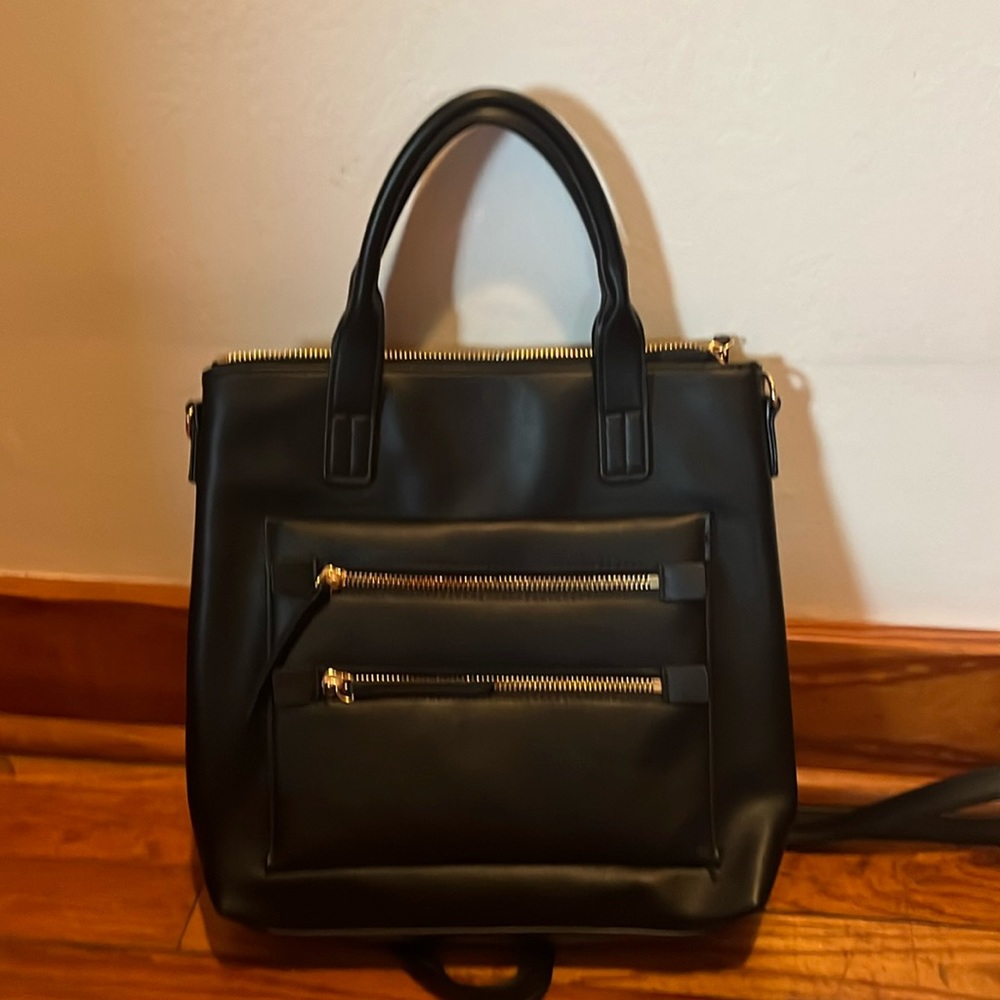 Black Convertible Backpack